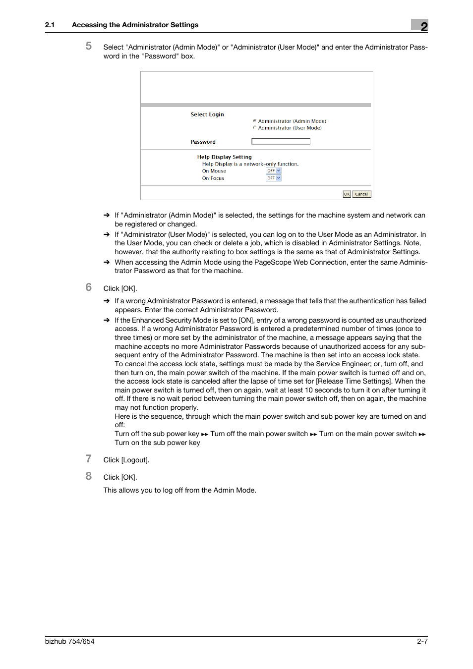 Konica Minolta bizhub 754 User Manual | Page 23 / 195