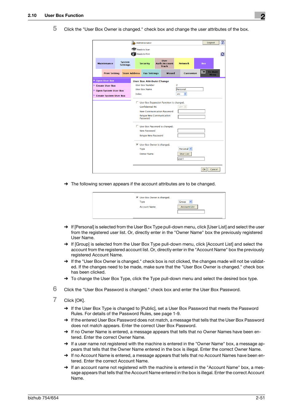 Konica Minolta bizhub 754 User Manual | Page 67 / 195
