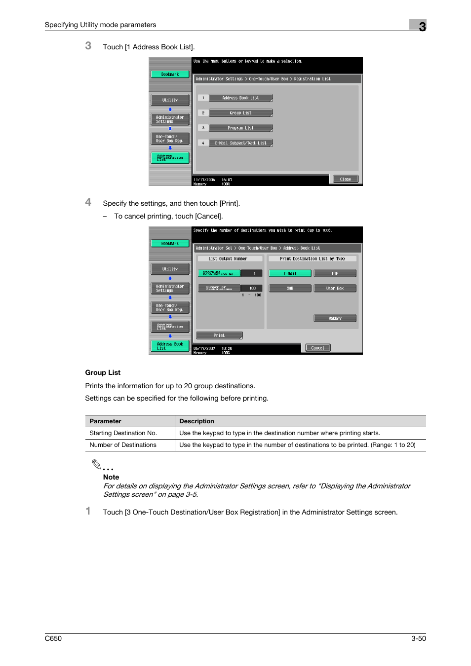Group list, Group list -50 | Konica Minolta bizhub C650 User Manual | Page 171 / 304