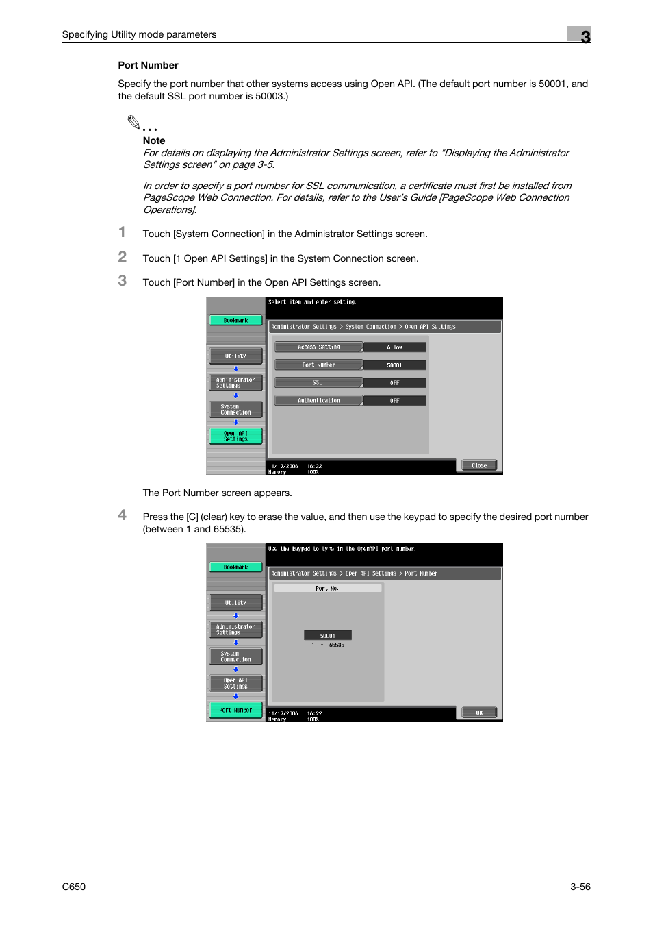 Port number, Port number -56 | Konica Minolta bizhub C650 User Manual | Page 177 / 304