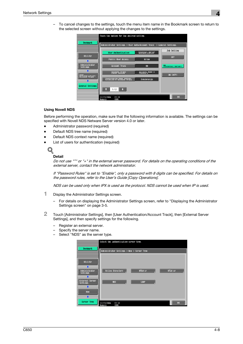 Using novell nds, Using novell nds -8 | Konica Minolta bizhub C650 User Manual | Page 188 / 304