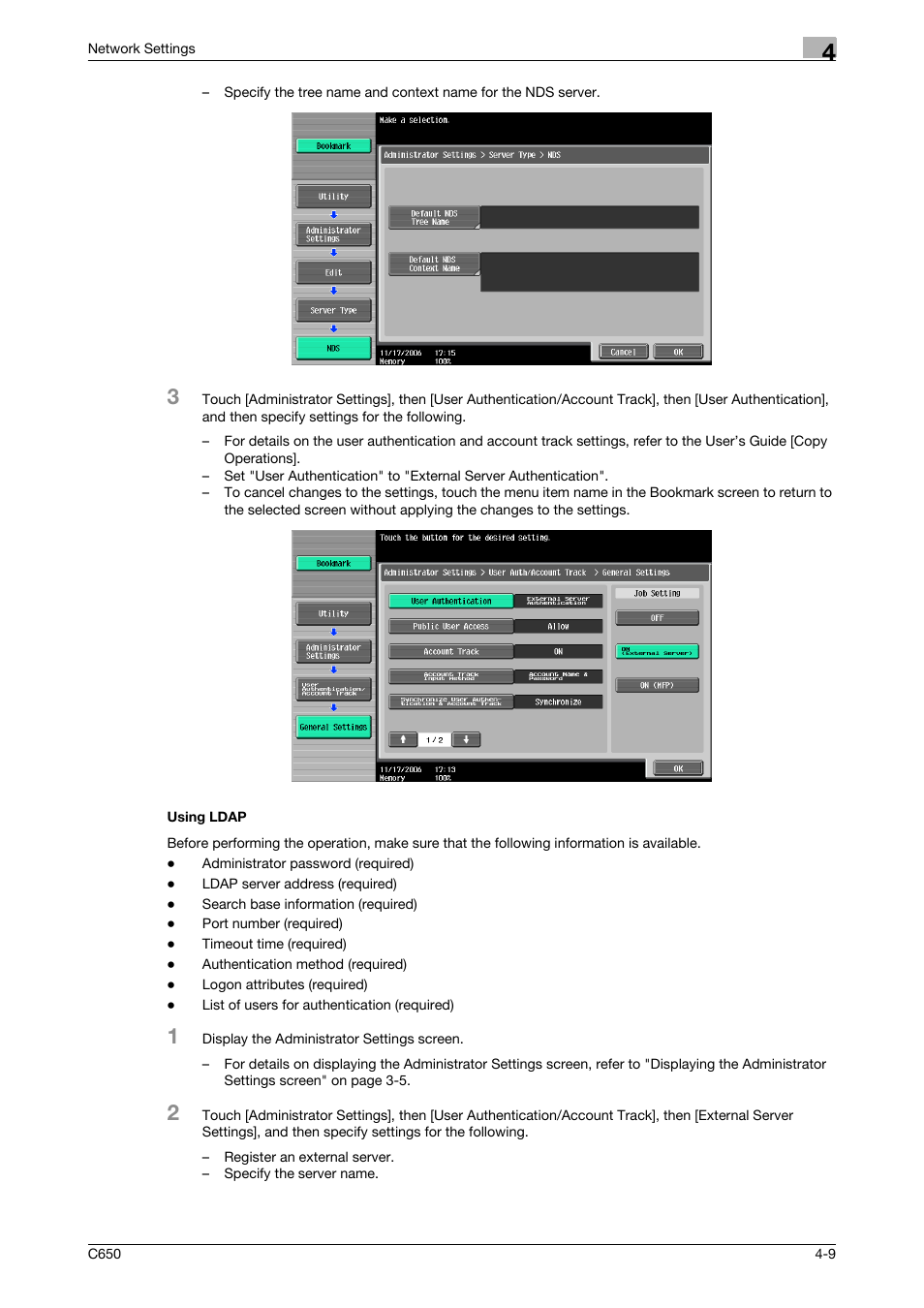 Using ldap, Using ldap -9 | Konica Minolta bizhub C650 User Manual | Page 189 / 304