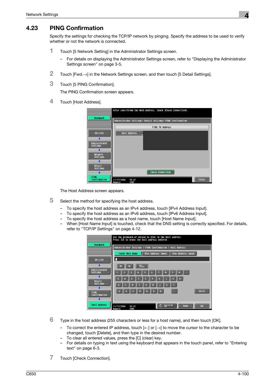 23 ping confirmation, Ping confirmation -100 | Konica Minolta bizhub C650 User Manual | Page 280 / 304
