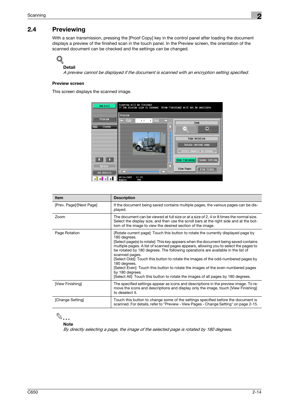 4 previewing, Preview screen, Previewing -14 preview screen -14 | Konica Minolta bizhub C650 User Manual | Page 41 / 304