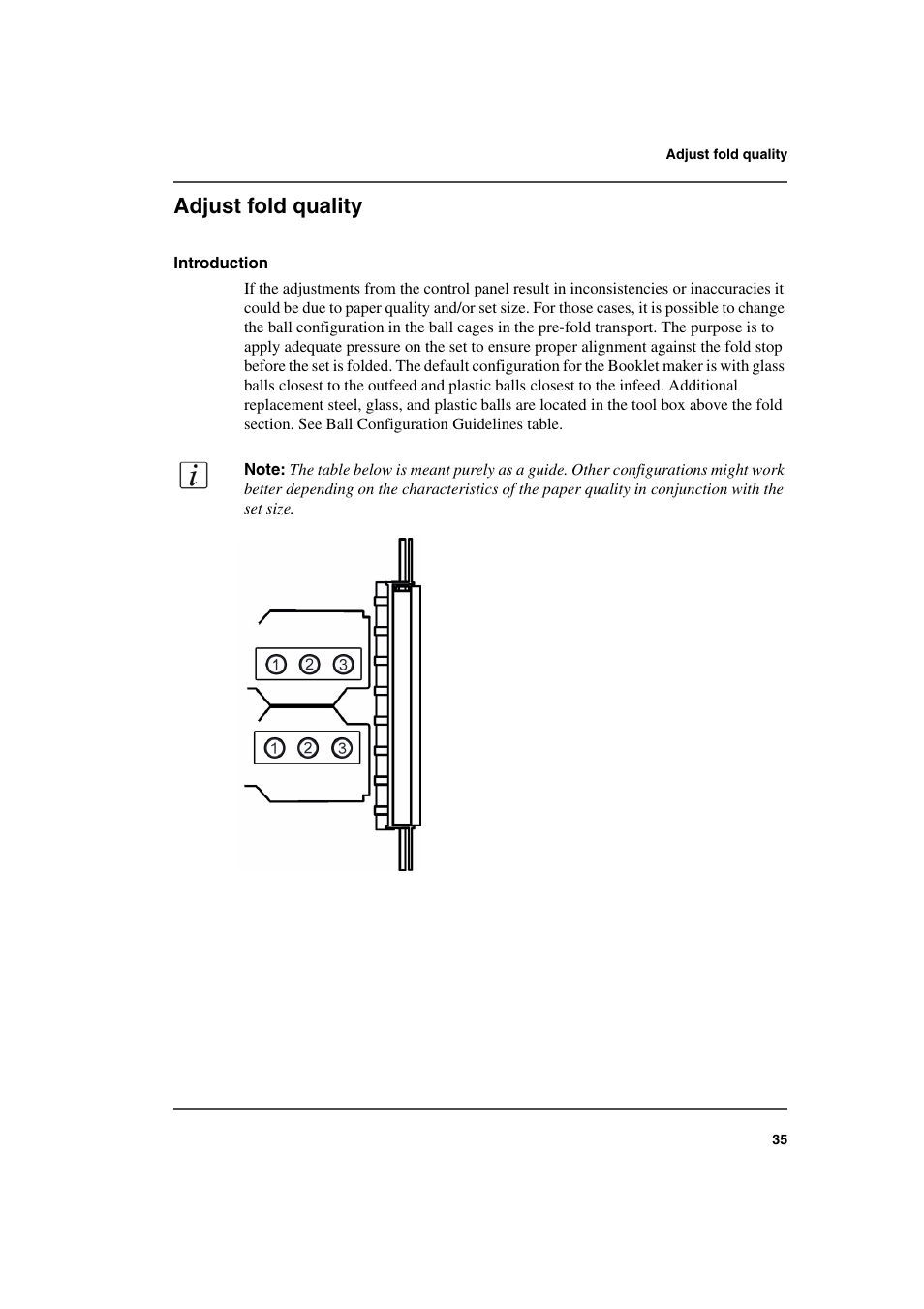 Adjust fold quality | Konica Minolta bizhub PRO 2500P User Manual | Page 35 / 108