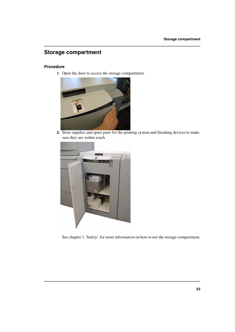 Storage compartment | Konica Minolta bizhub PRO 2500P User Manual | Page 53 / 108