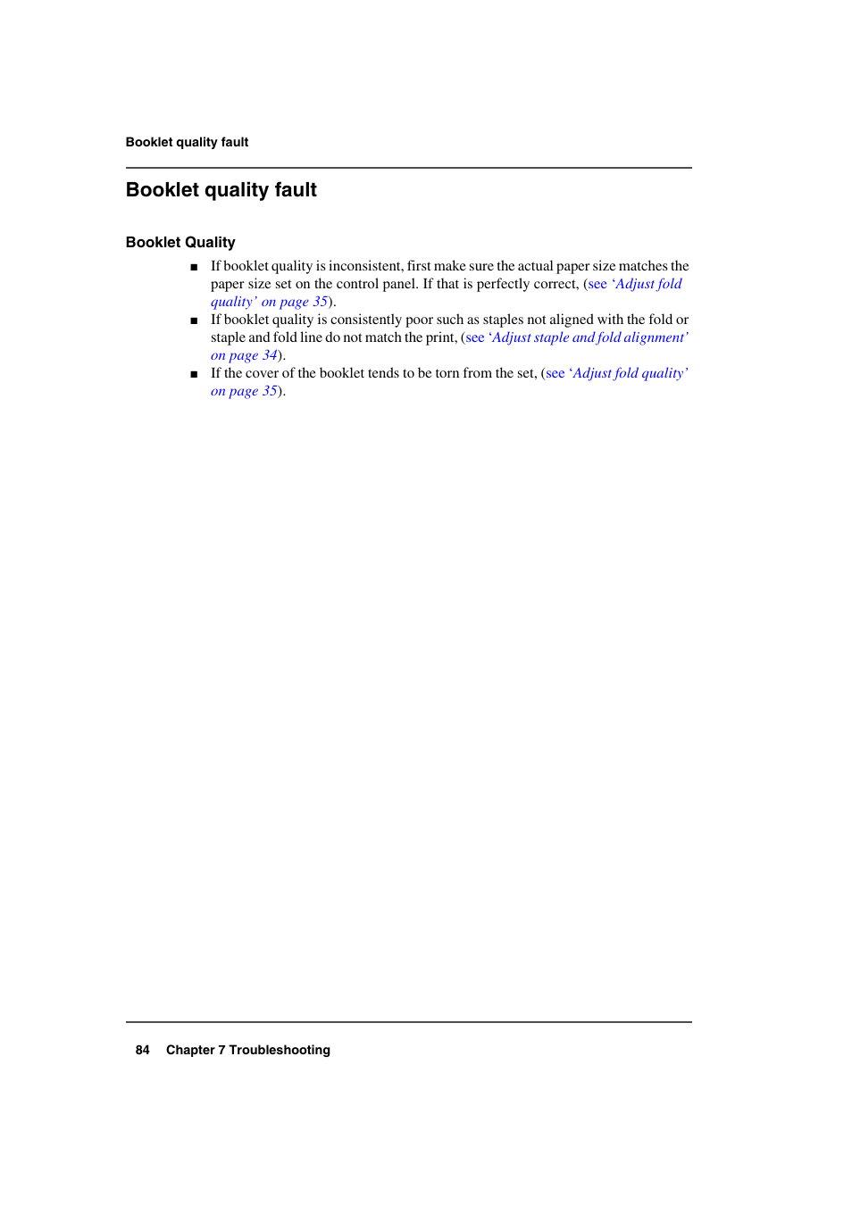 Booklet quality fault | Konica Minolta bizhub PRO 2500P User Manual | Page 84 / 108