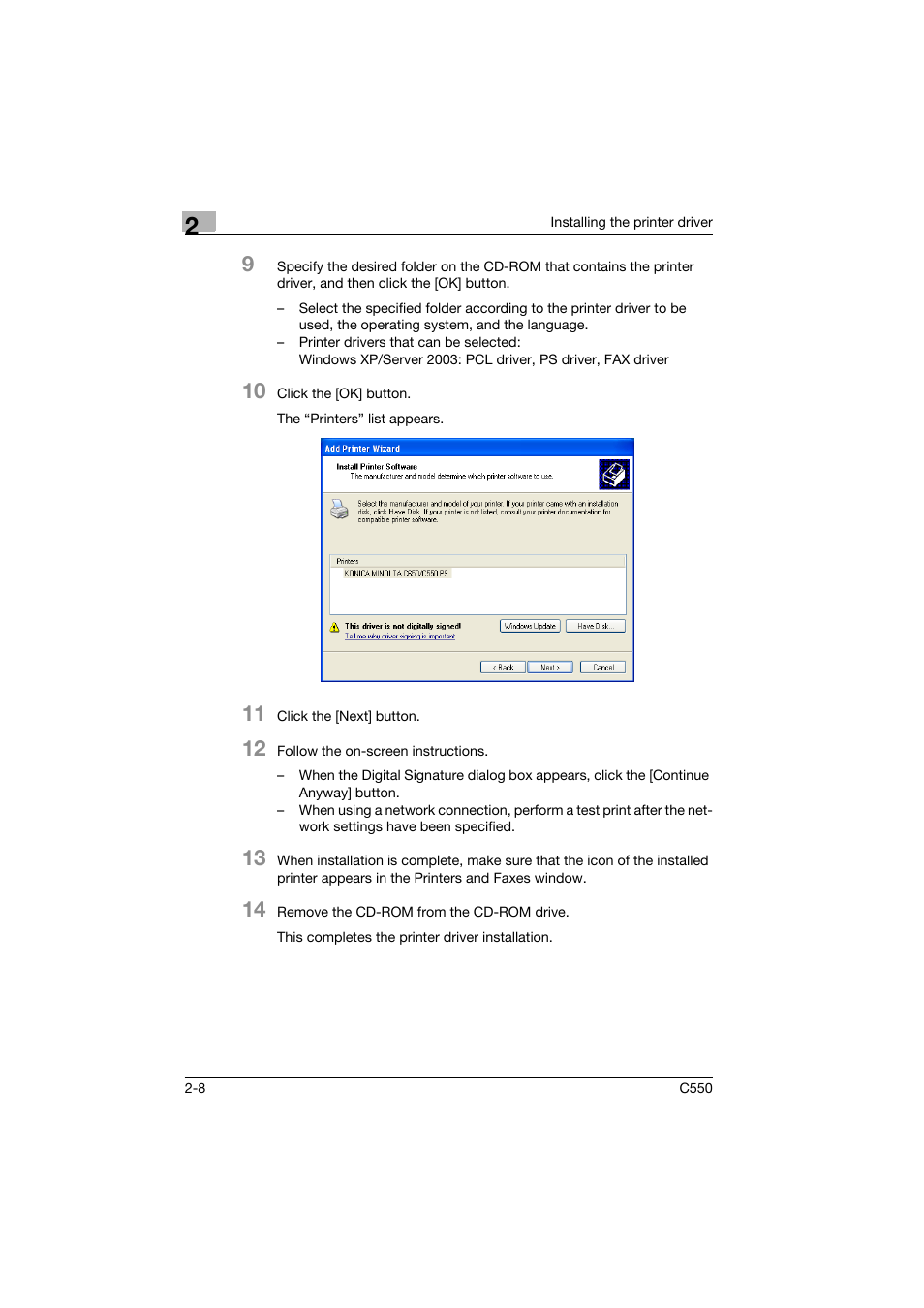 Konica Minolta bizhub C550 User Manual | Page 43 / 102
