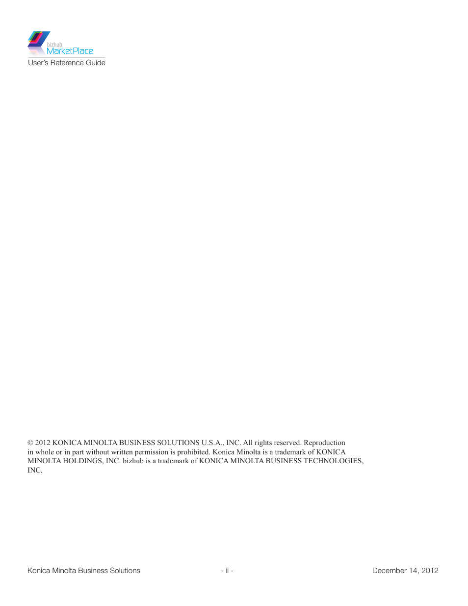 Konica Minolta bizhub MarketPlace User Manual | Page 2 / 14