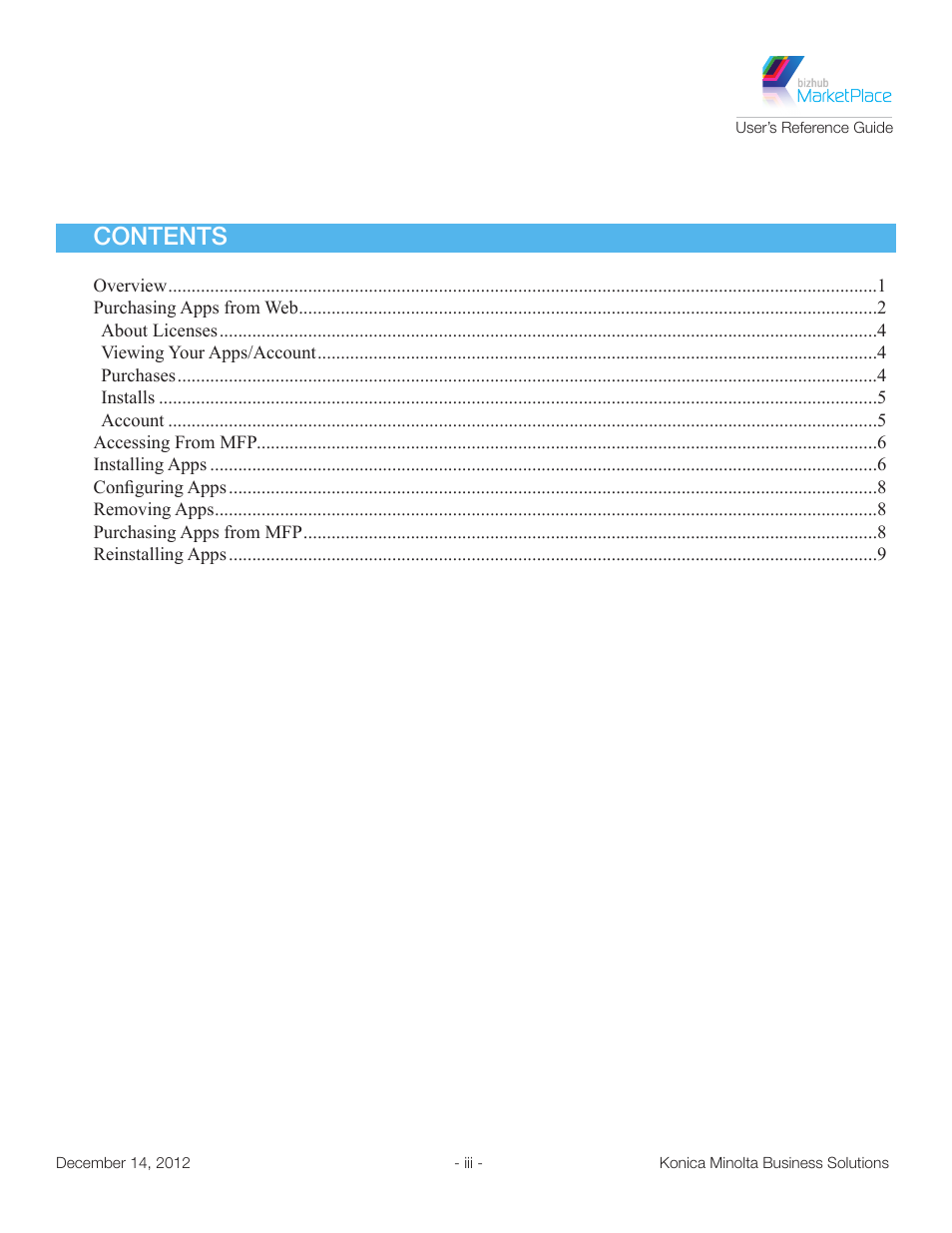 Konica Minolta bizhub MarketPlace User Manual | Page 3 / 14