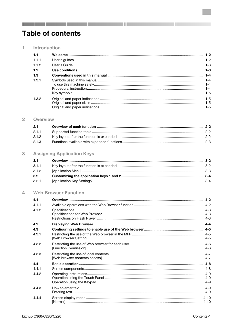 Konica Minolta BIZHUB C360 User Manual | Page 2 / 111