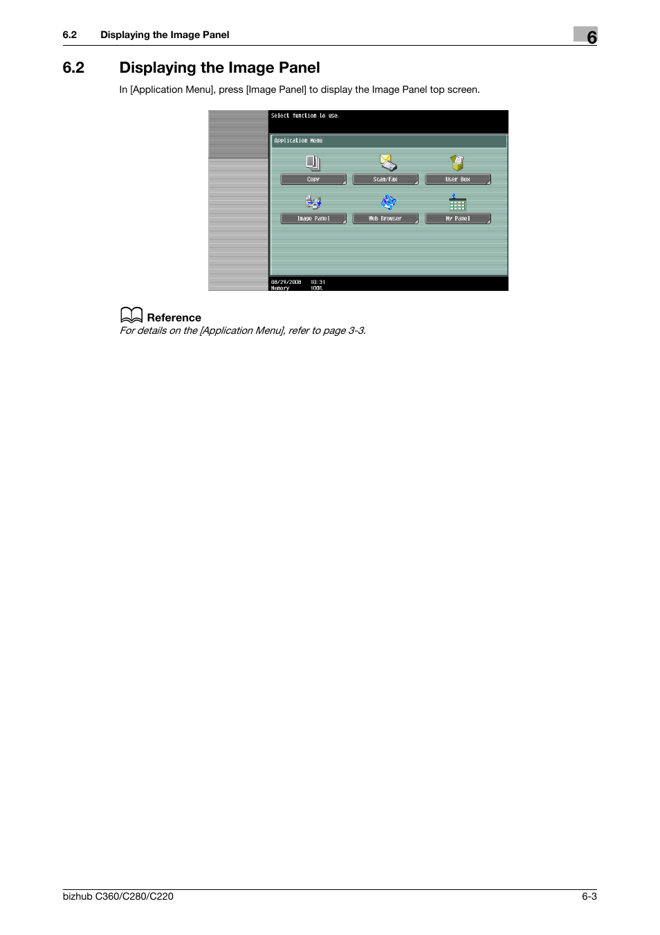 2 displaying the image panel, Displaying the image panel -3 | Konica Minolta BIZHUB C360 User Manual | Page 53 / 111