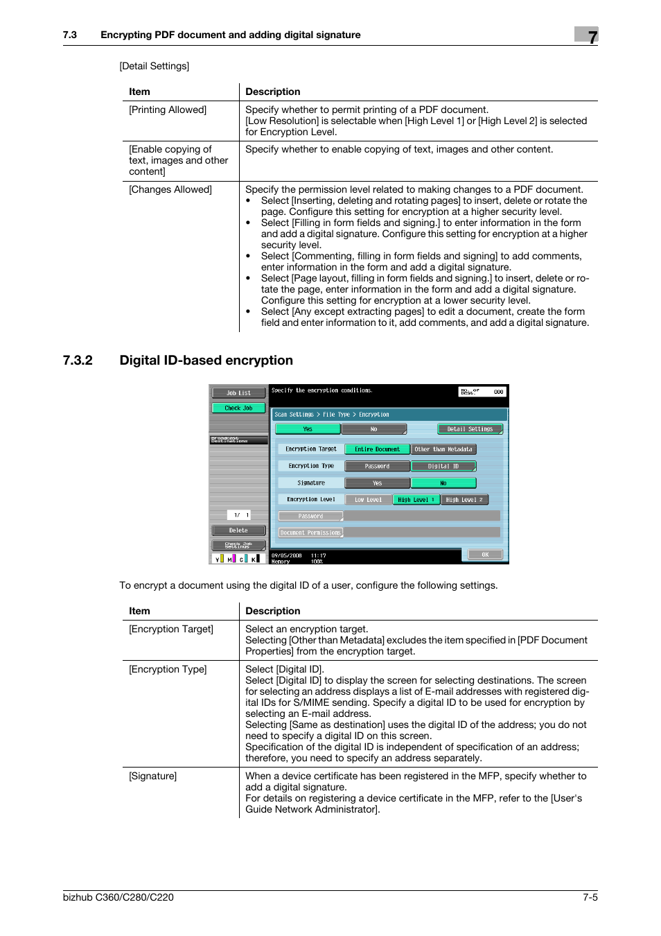 2 digital id-based encryption, Digital id-based encryption -5 | Konica Minolta BIZHUB C360 User Manual | Page 78 / 111