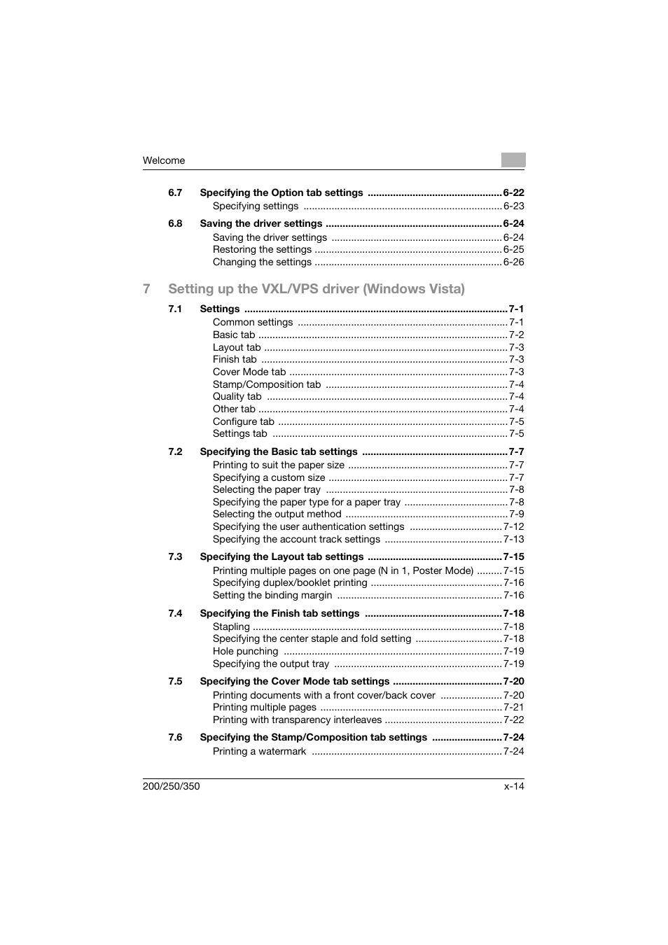 7setting up the vxl/vps driver (windows vista) | Konica Minolta bizhub 200 User Manual | Page 15 / 382