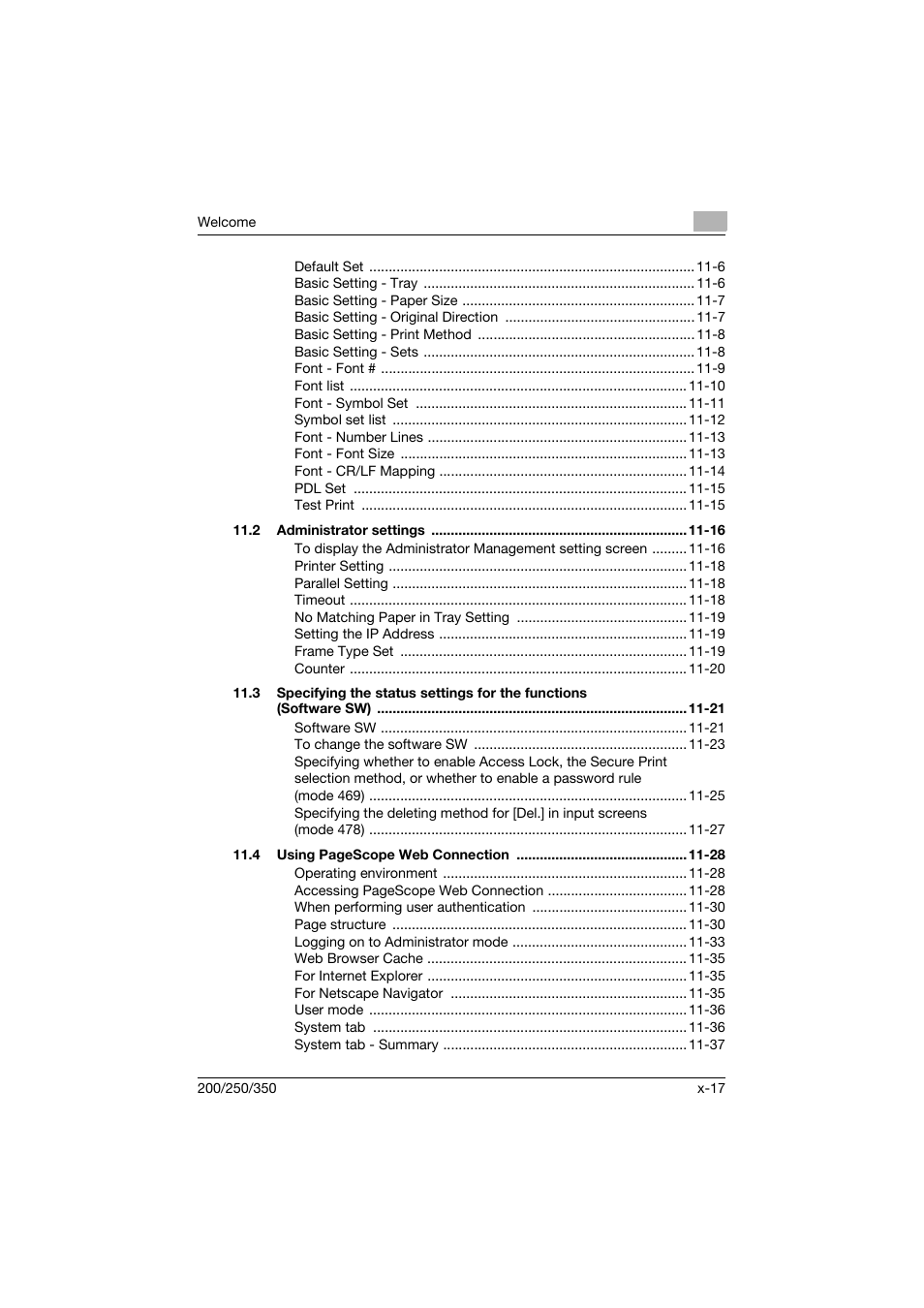 Konica Minolta bizhub 200 User Manual | Page 18 / 382