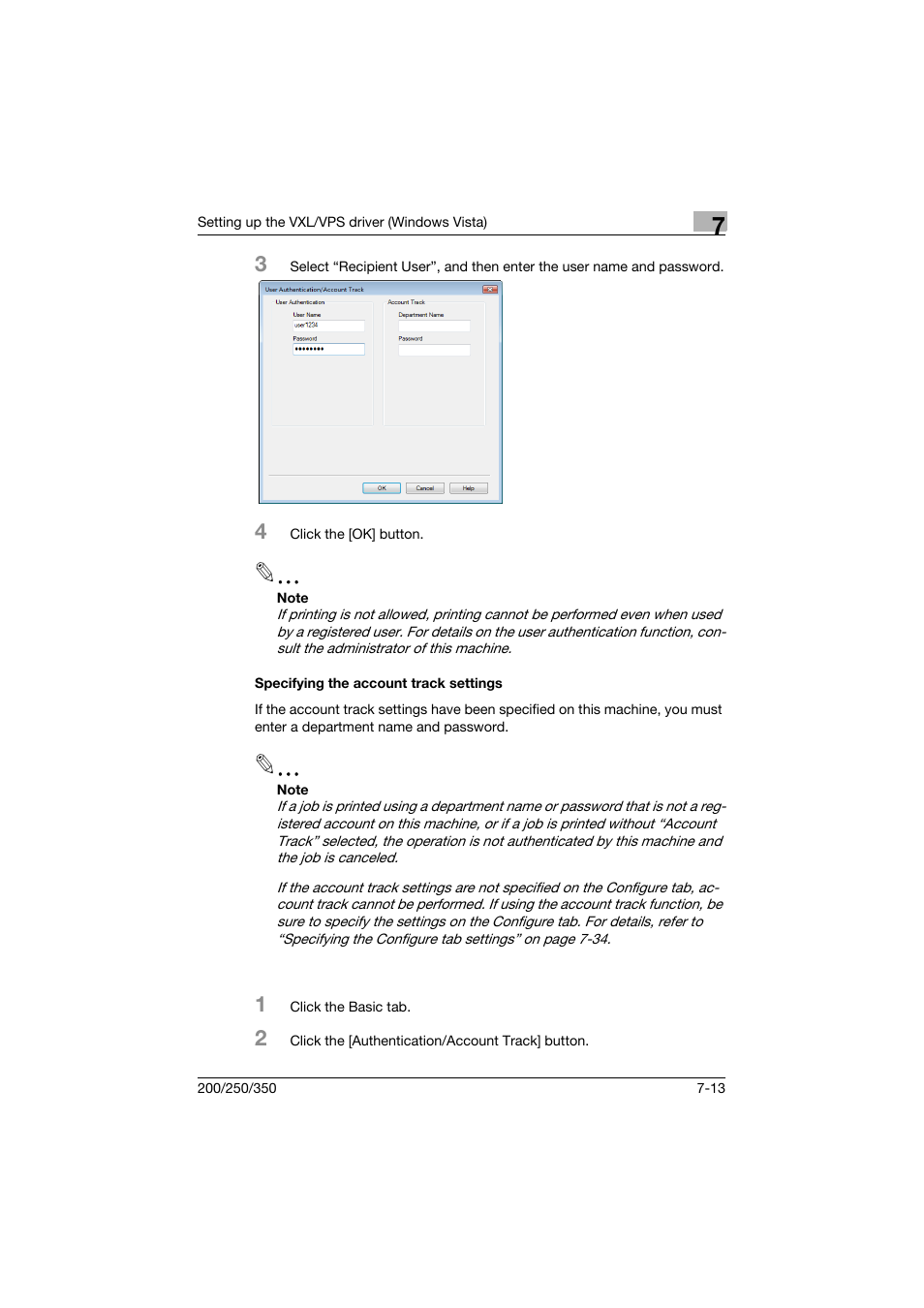 Specifying the account track settings, Specifying the account track settings -13 | Konica Minolta bizhub 200 User Manual | Page 198 / 382