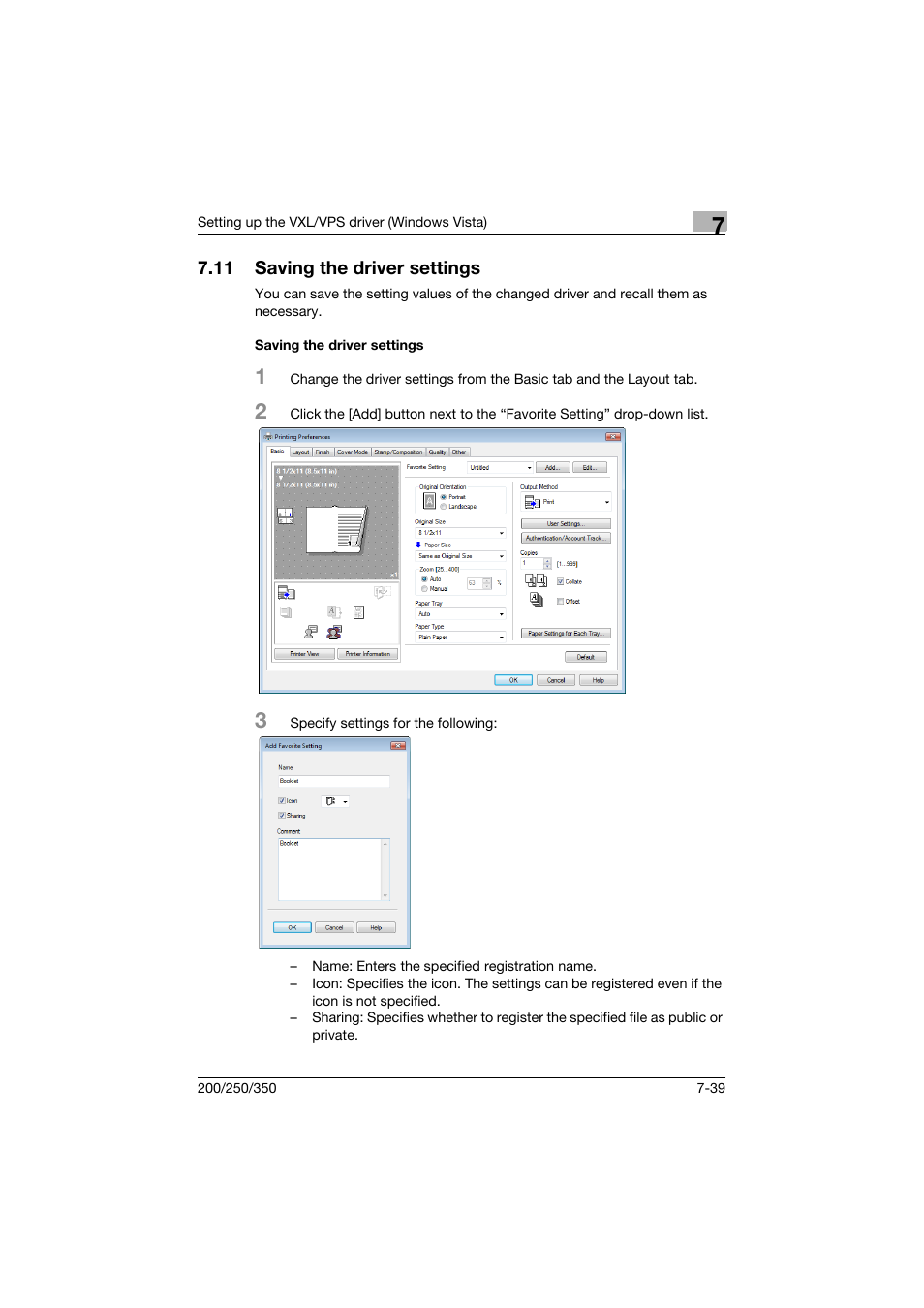 11 saving the driver settings, Saving the driver settings, Saving the driver settings -39 | Konica Minolta bizhub 200 User Manual | Page 224 / 382