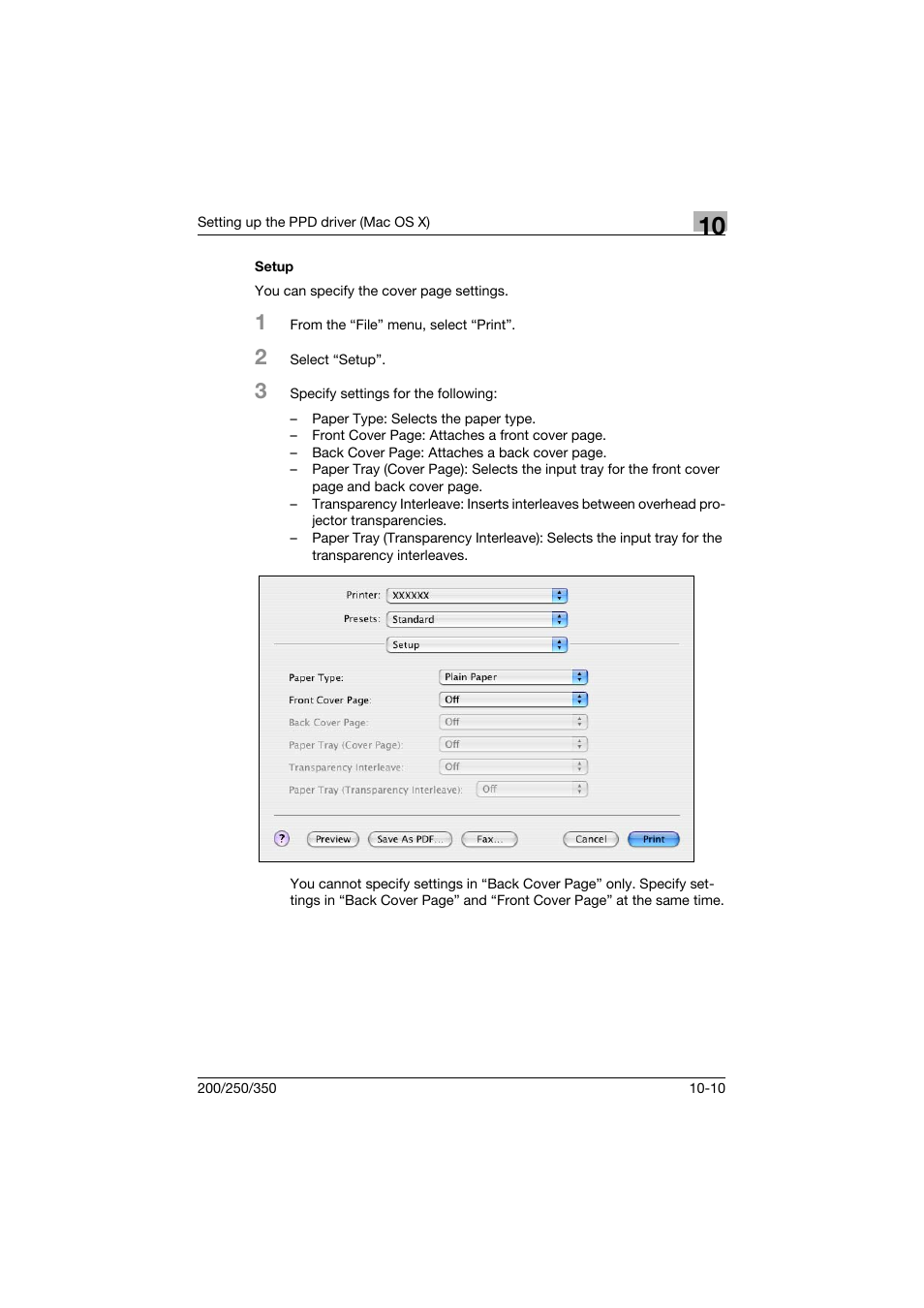 Setup, Setup -10 | Konica Minolta bizhub 200 User Manual | Page 259 / 382