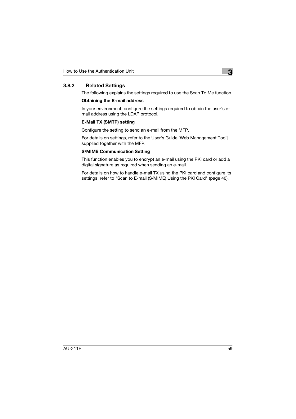 2 related settings, Related settings | Konica Minolta bizhub 364e User Manual | Page 60 / 72