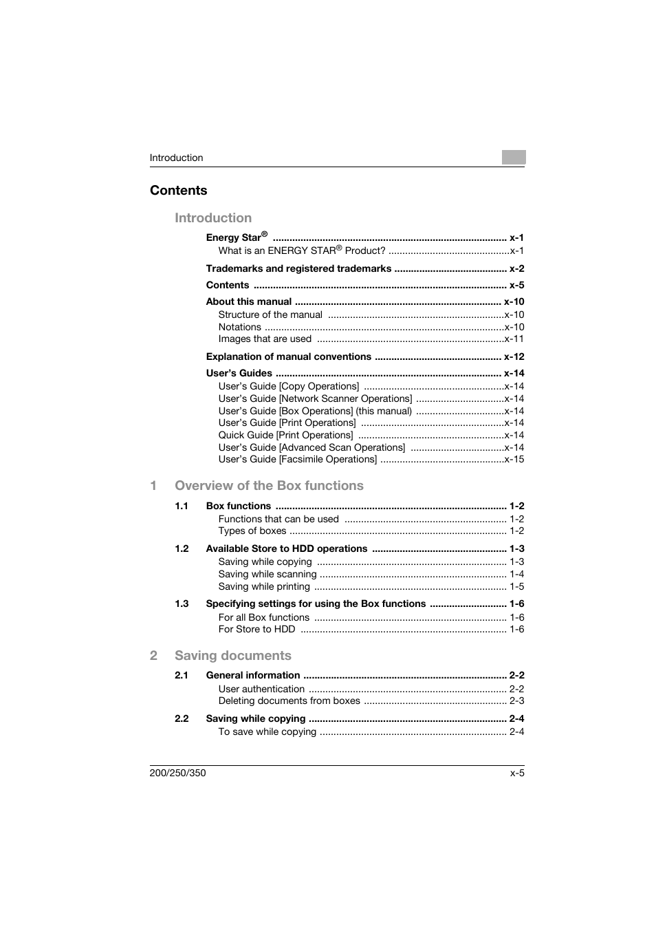 Konica Minolta bizhub 200 User Manual | Page 6 / 204