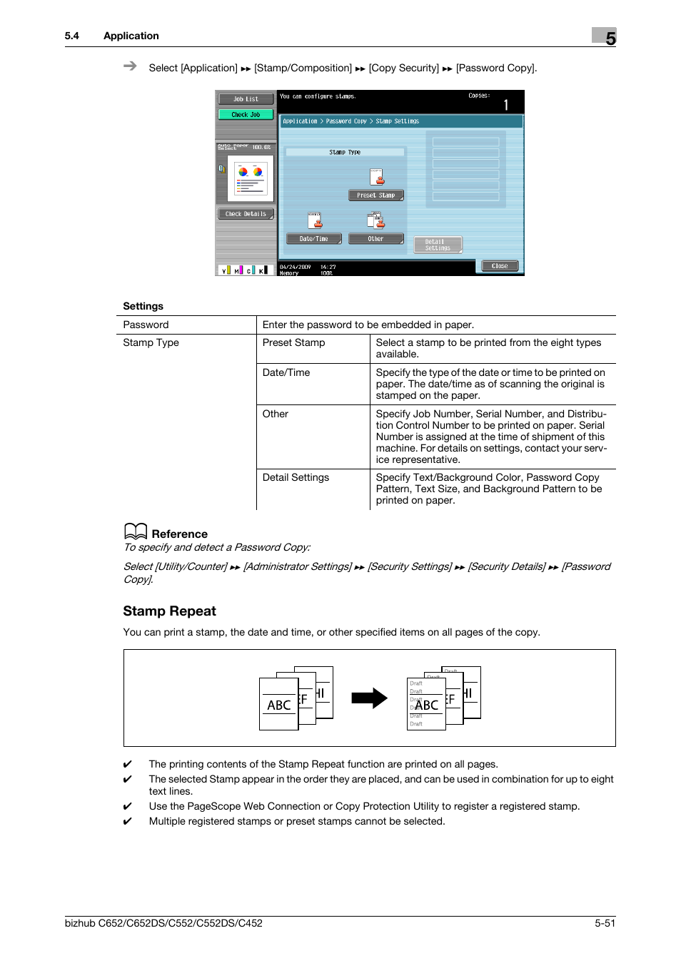 Stamp repeat, Stamp repeat -51 | Konica Minolta BIZHUB C652DS User Manual | Page 117 / 307
