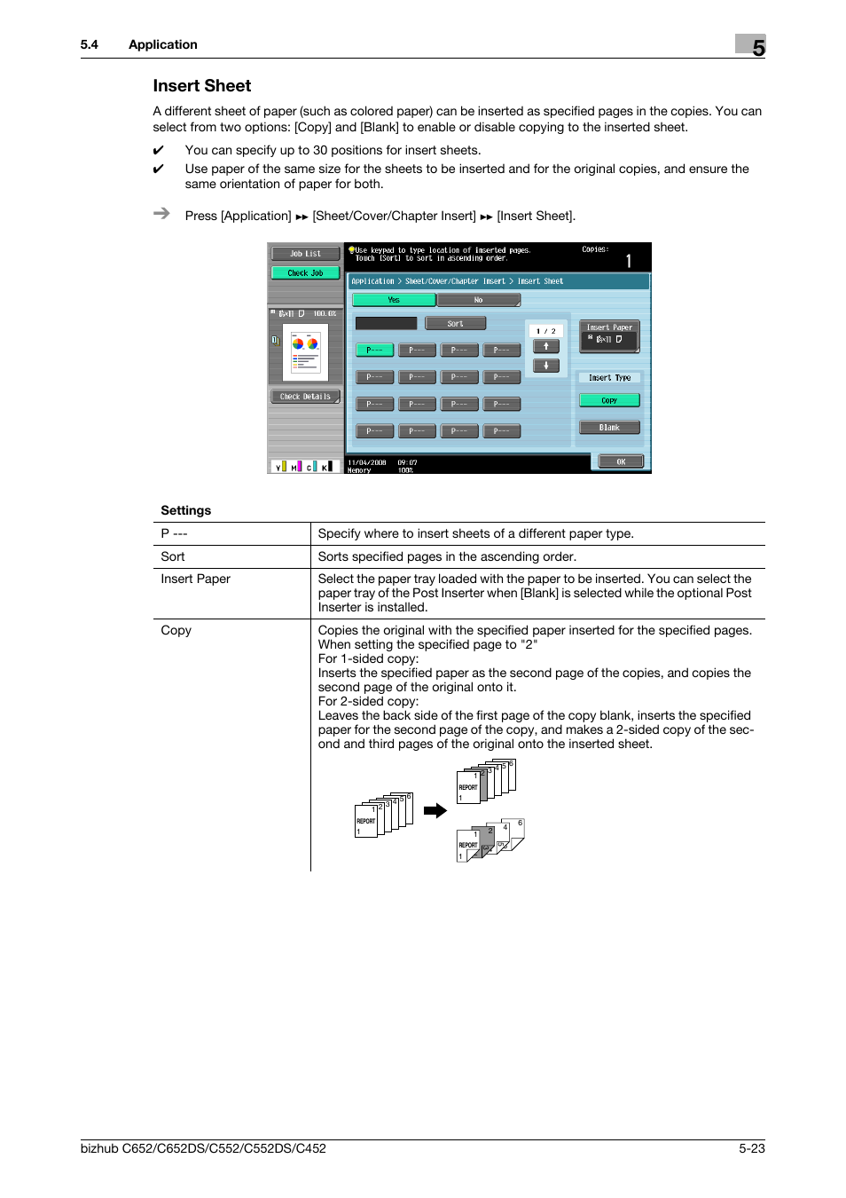 Insert sheet, Insert sheet -23 | Konica Minolta BIZHUB C652DS User Manual | Page 89 / 307