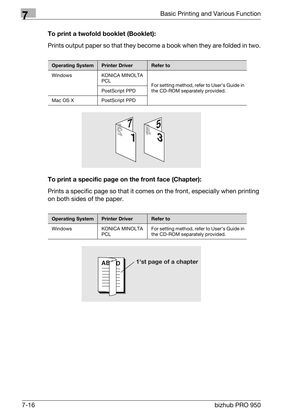 To print a twofold booklet (booklet) | Konica Minolta bizhub PRO 950 User Manual | Page 101 / 122