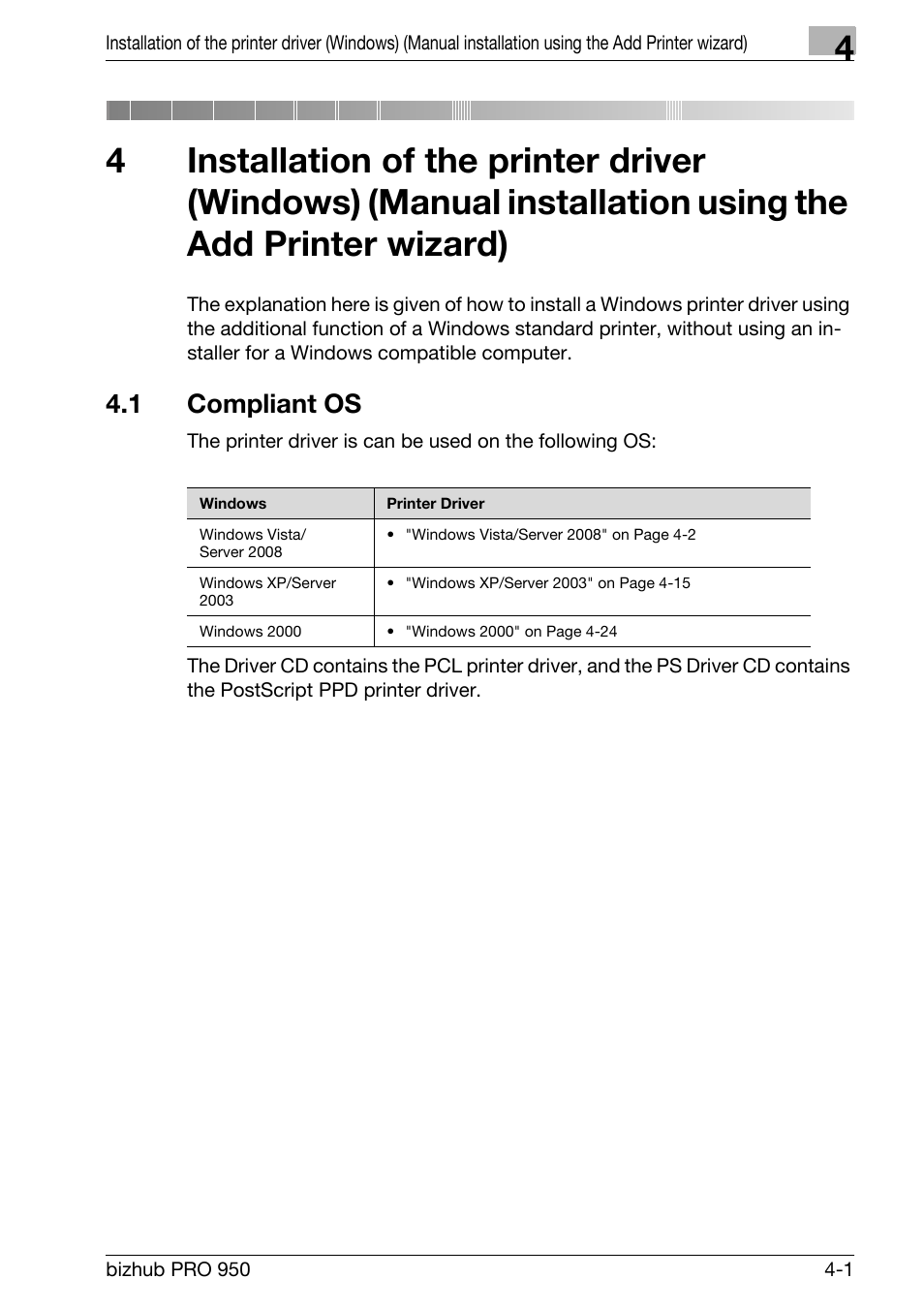 1 compliant os, Compliant os -1 | Konica Minolta bizhub PRO 950 User Manual | Page 32 / 122