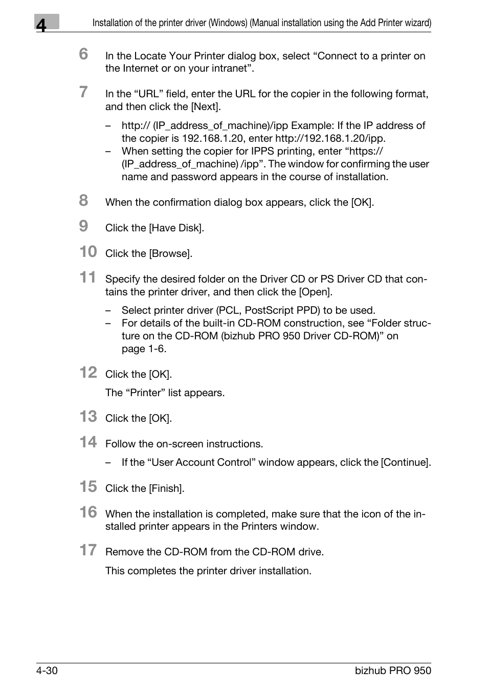 Konica Minolta bizhub PRO 950 User Manual | Page 61 / 122