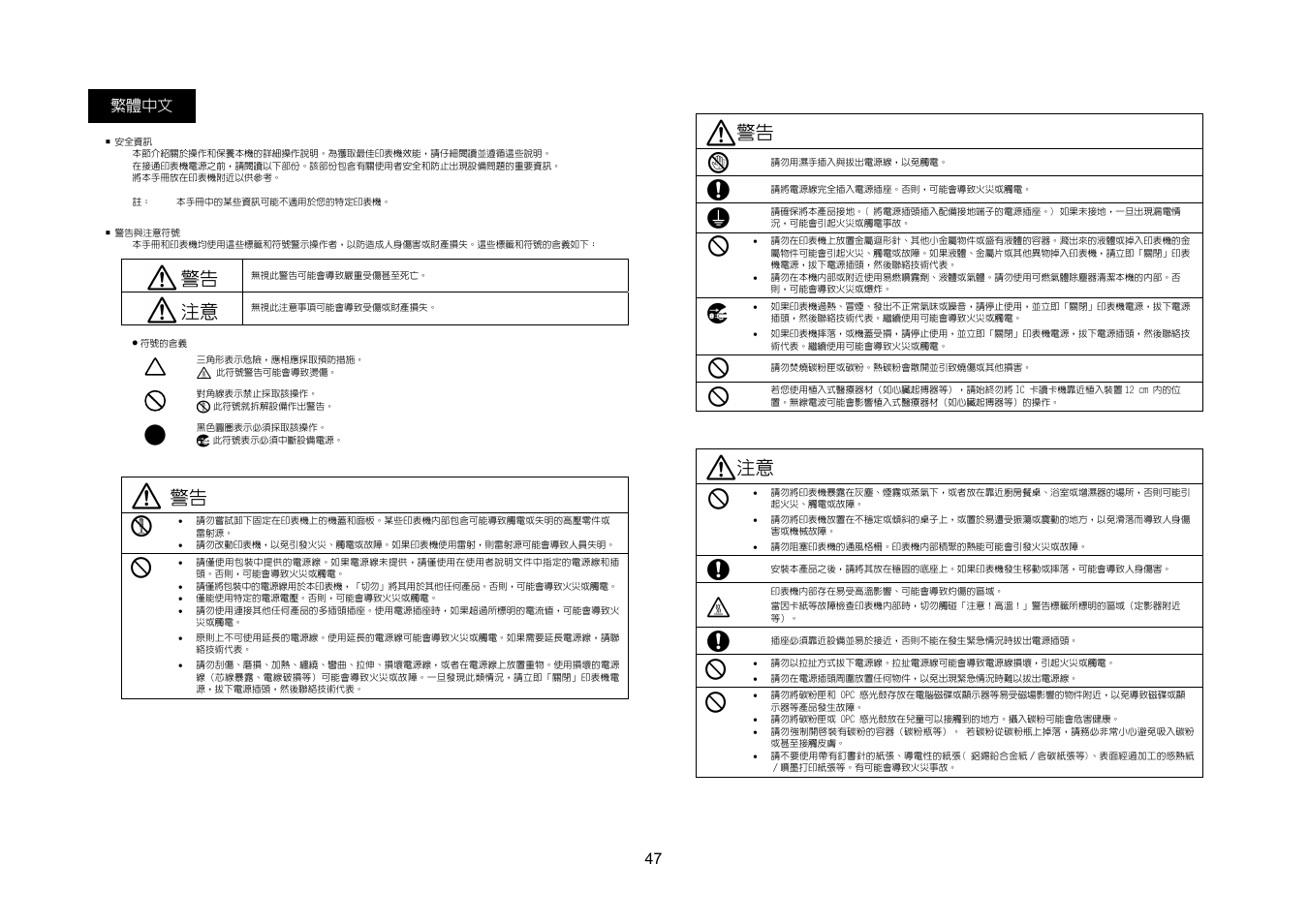 47 繁體中文 | Konica Minolta bizhub C3350 User Manual | Page 48 / 54