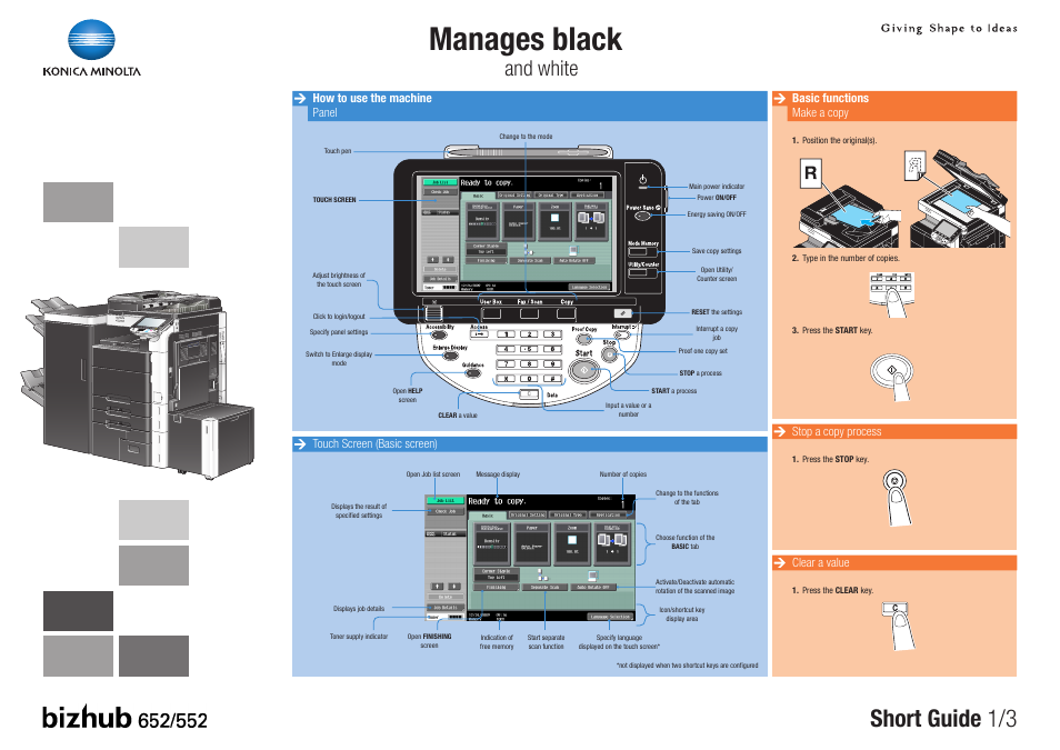 Konica Minolta bizhub 652 User Manual | 3 pages