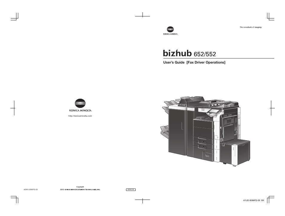 Konica Minolta bizhub 652 User Manual | 73 pages