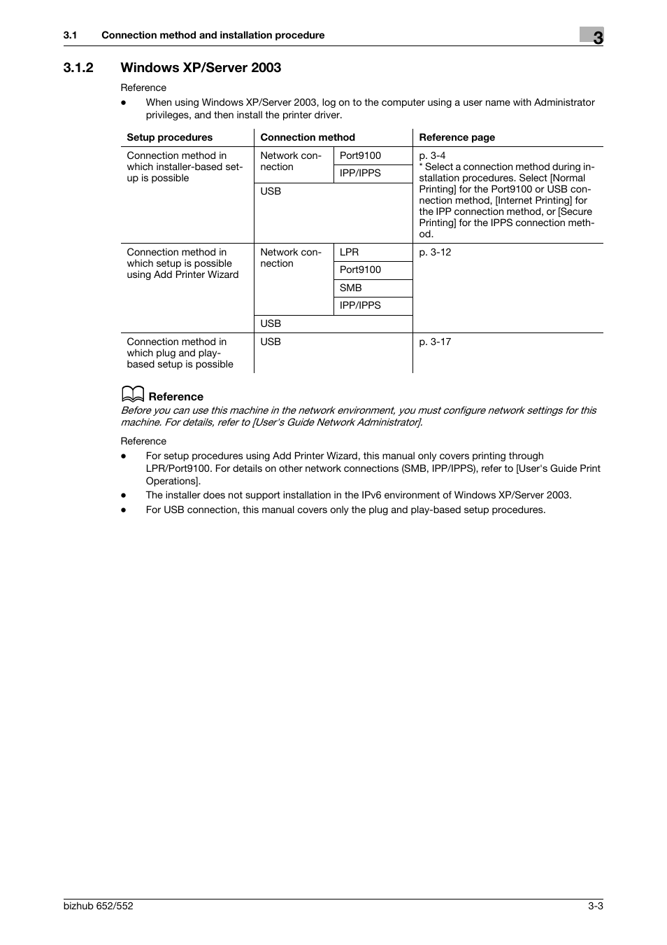 2 windows xp/server 2003, Windows xp/server 2003 -3 | Konica Minolta bizhub 652 User Manual | Page 14 / 73