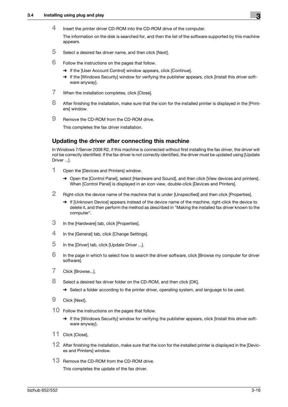 Updating the driver after connecting this machine | Konica Minolta bizhub 652 User Manual | Page 27 / 73