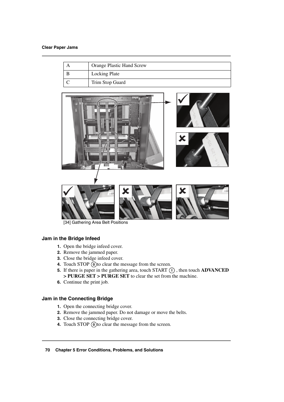 See ‘ jam in the | Konica Minolta bizhub PRO 2000P User Manual | Page 70 / 118