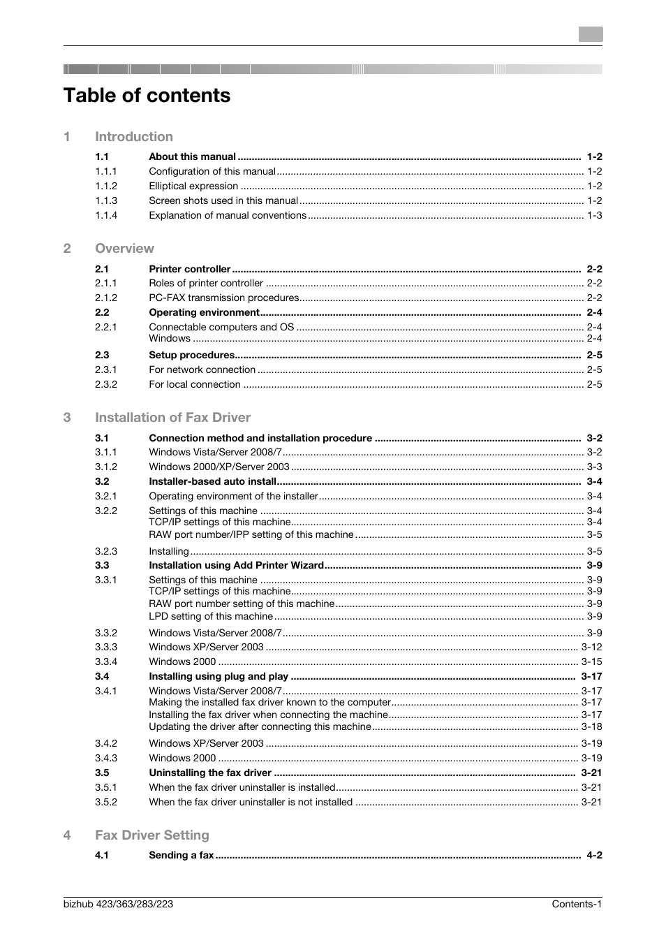 Konica Minolta BIZHUB 223 User Manual | Page 2 / 76