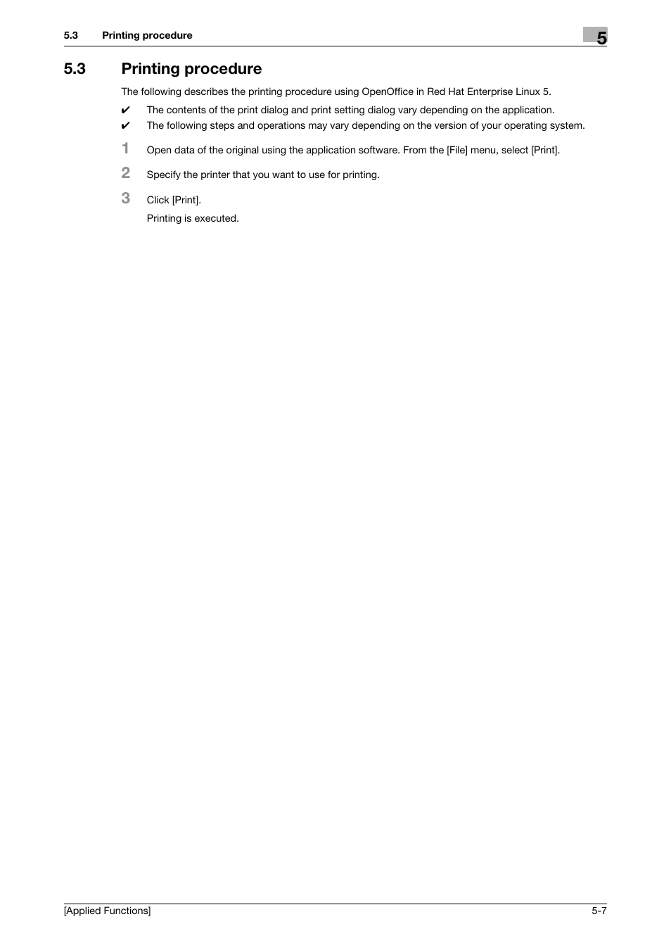 3 printing procedure, Printing procedure -7 | Konica Minolta bizhub 4750 User Manual | Page 138 / 149