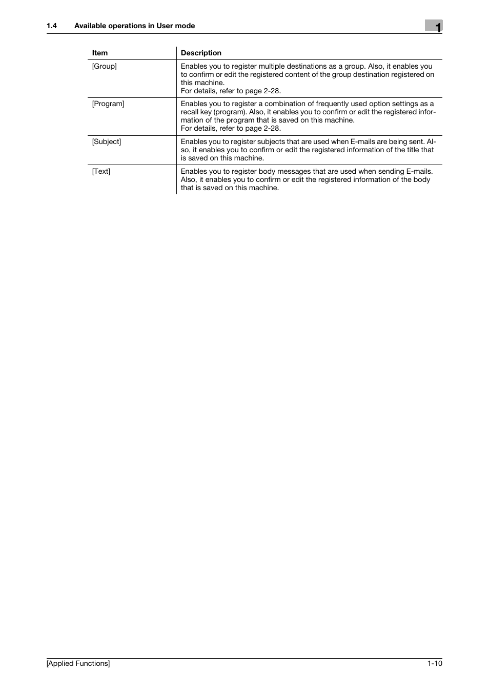 Konica Minolta bizhub 4750 User Manual | Page 16 / 149