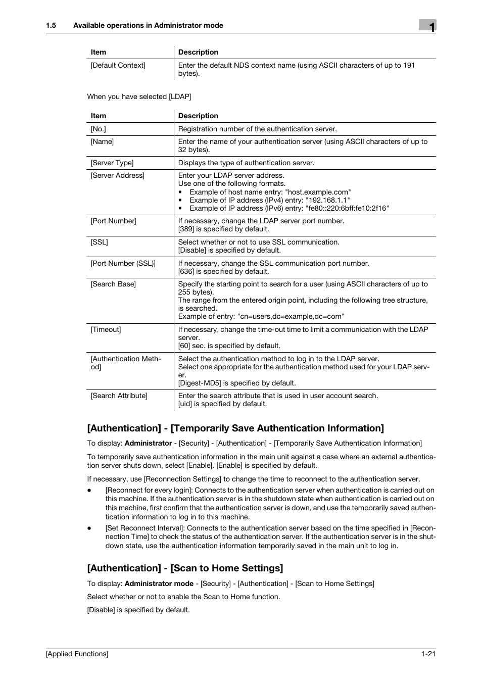 Authentication] - [scan to home settings | Konica Minolta bizhub 4750 User Manual | Page 27 / 149
