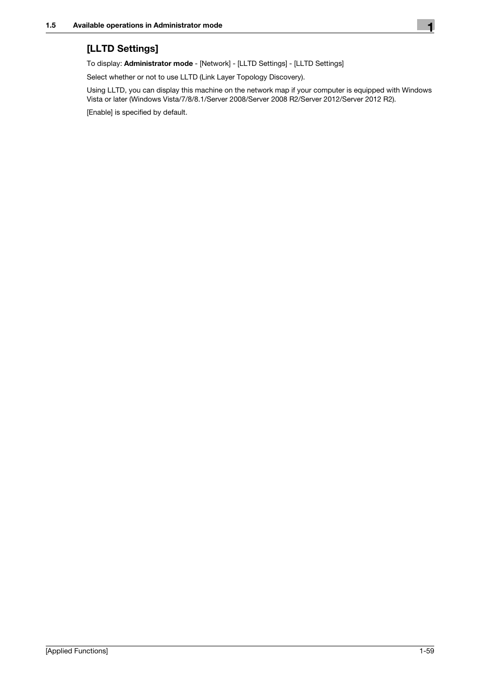 Lltd settings, Lltd settings] -59 | Konica Minolta bizhub 4750 User Manual | Page 65 / 149