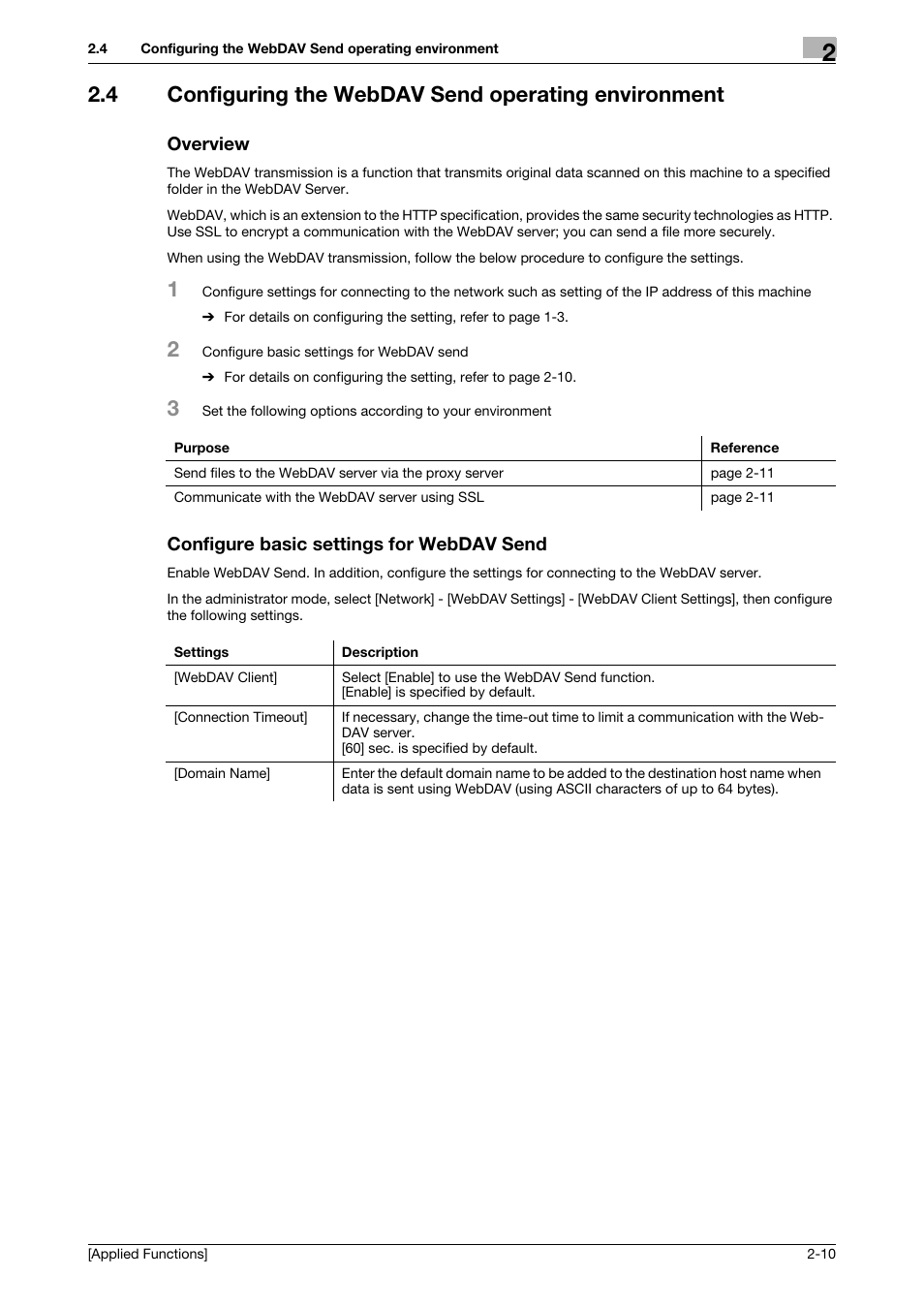 Overview, Configure basic settings for webdav send | Konica Minolta bizhub 4750 User Manual | Page 75 / 149