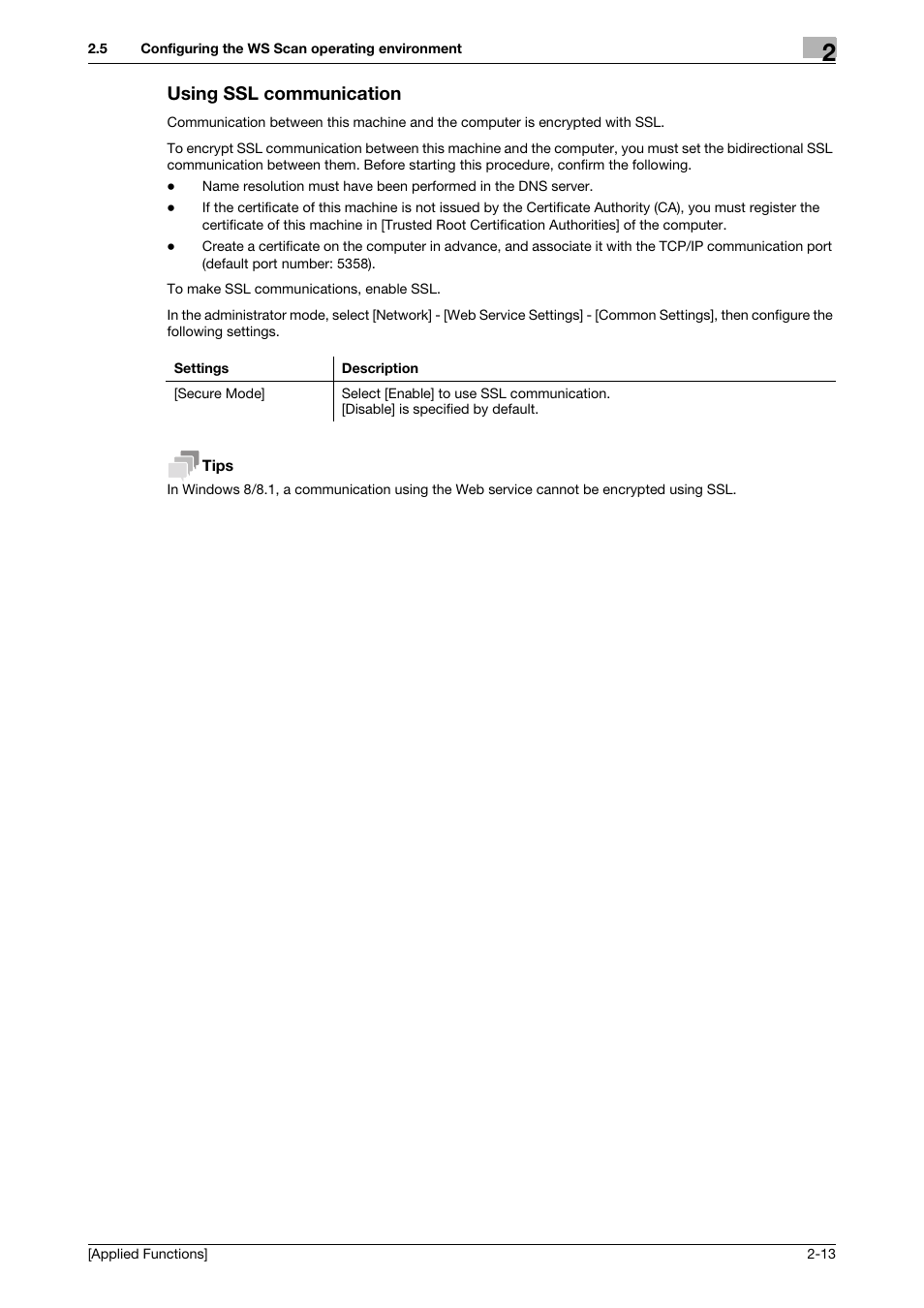 Using ssl communication, Using ssl communication -13 | Konica Minolta bizhub 4750 User Manual | Page 78 / 149
