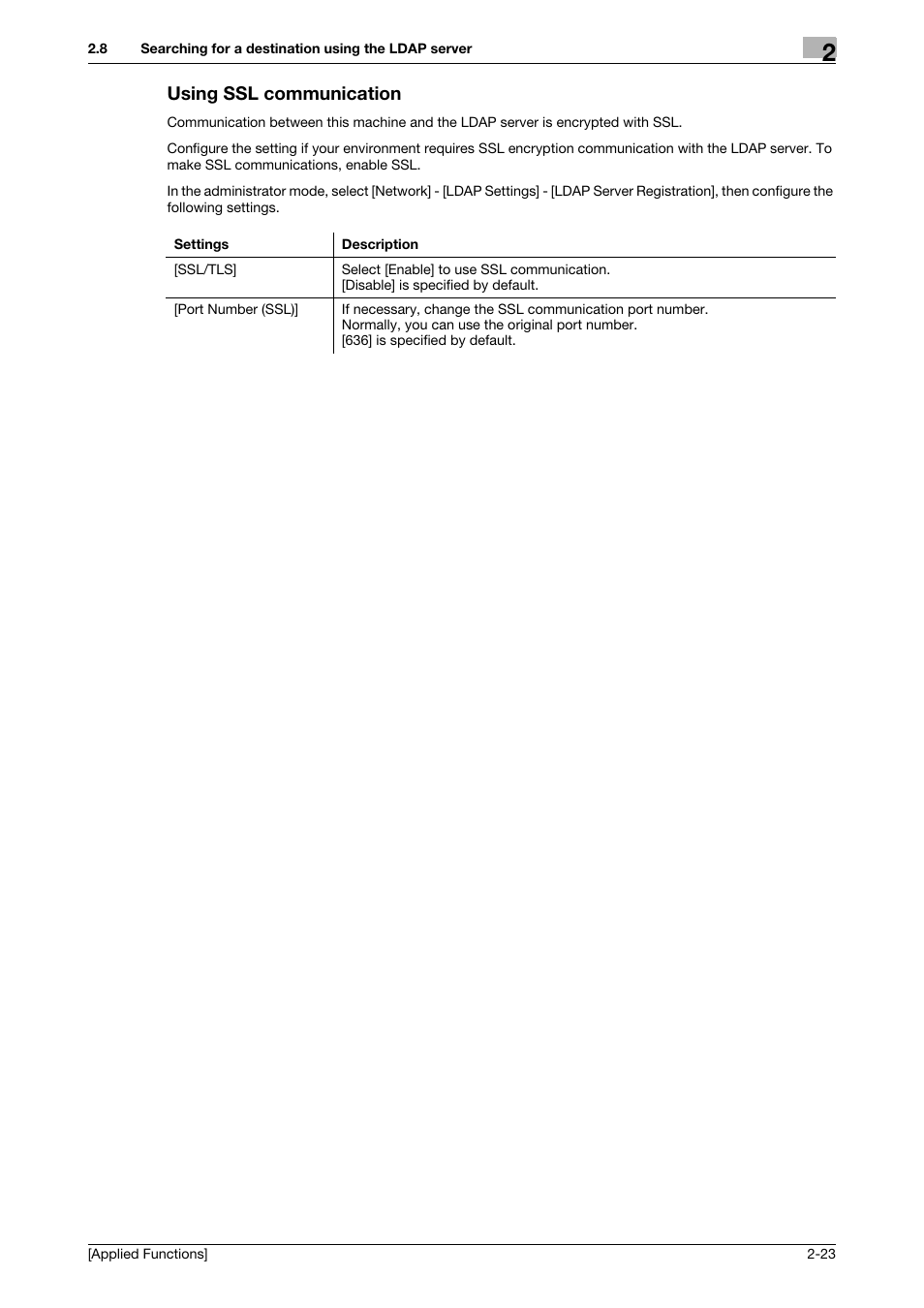 Using ssl communication, Using ssl communication -23 | Konica Minolta bizhub 4750 User Manual | Page 88 / 149