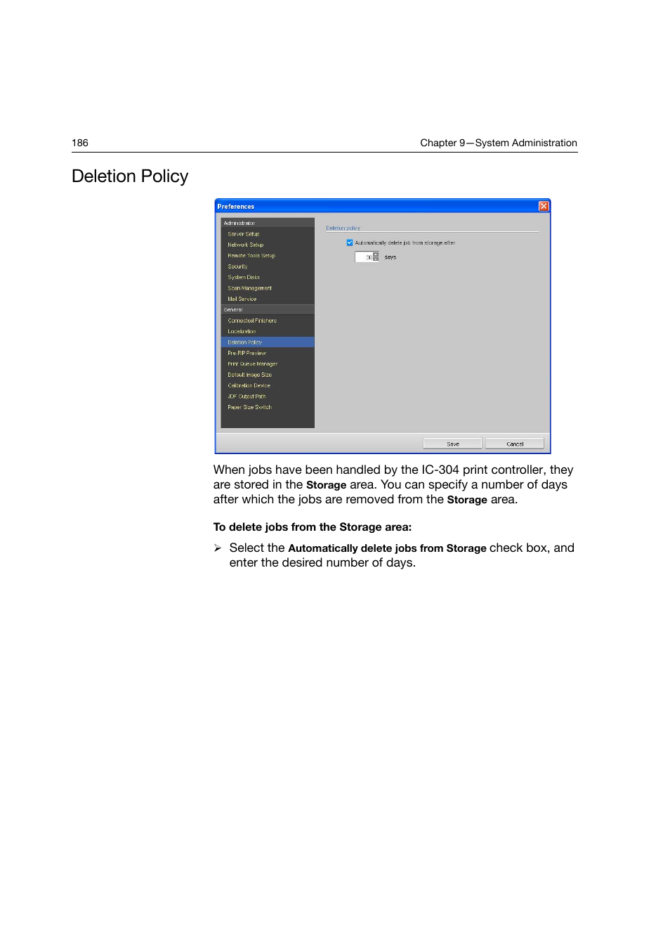 Deletion policy | Konica Minolta bizhub PRO C6500P User Manual | Page 194 / 266