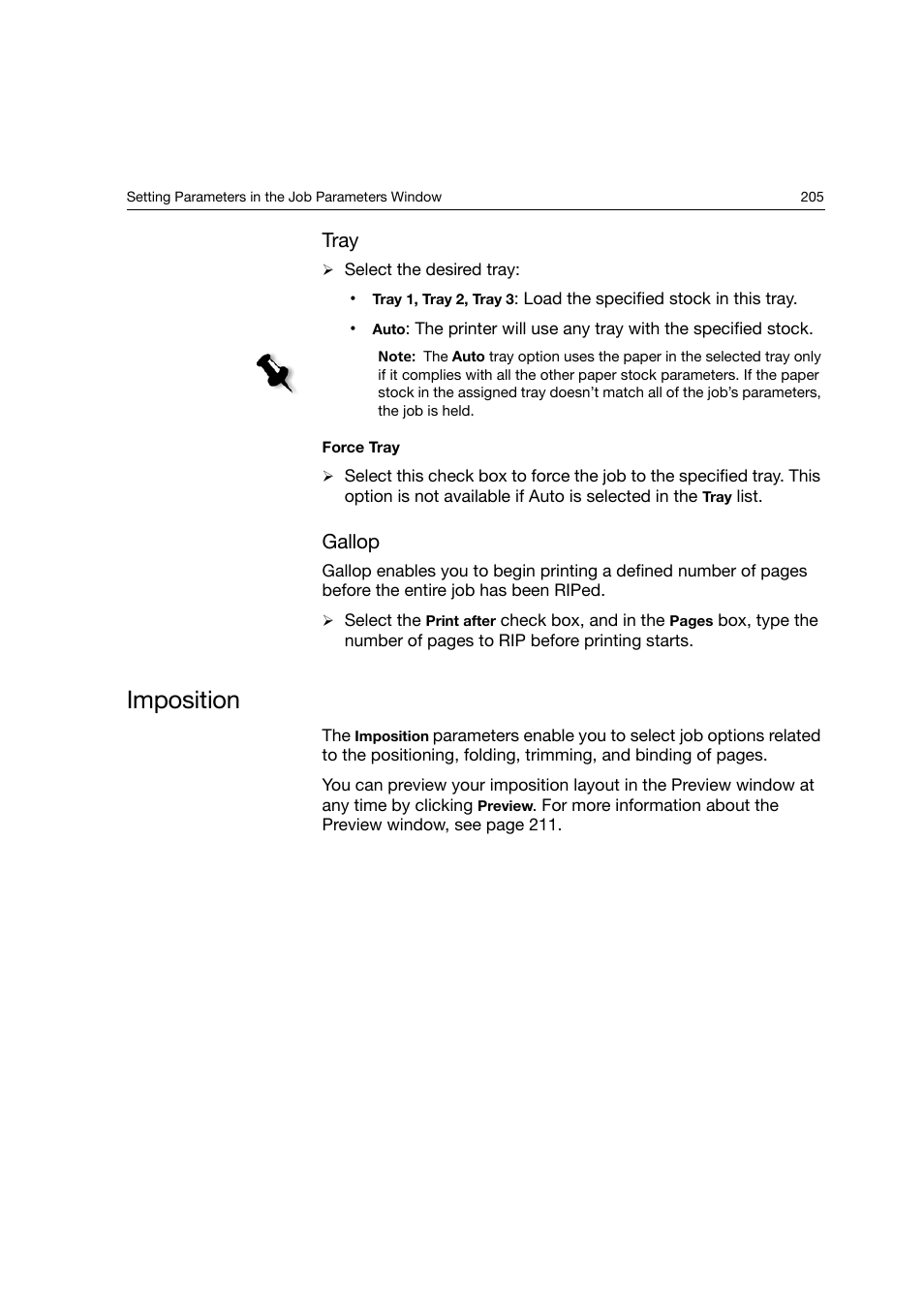 Tray, Gallop, Imposition | Konica Minolta bizhub PRO C6500P User Manual | Page 213 / 266
