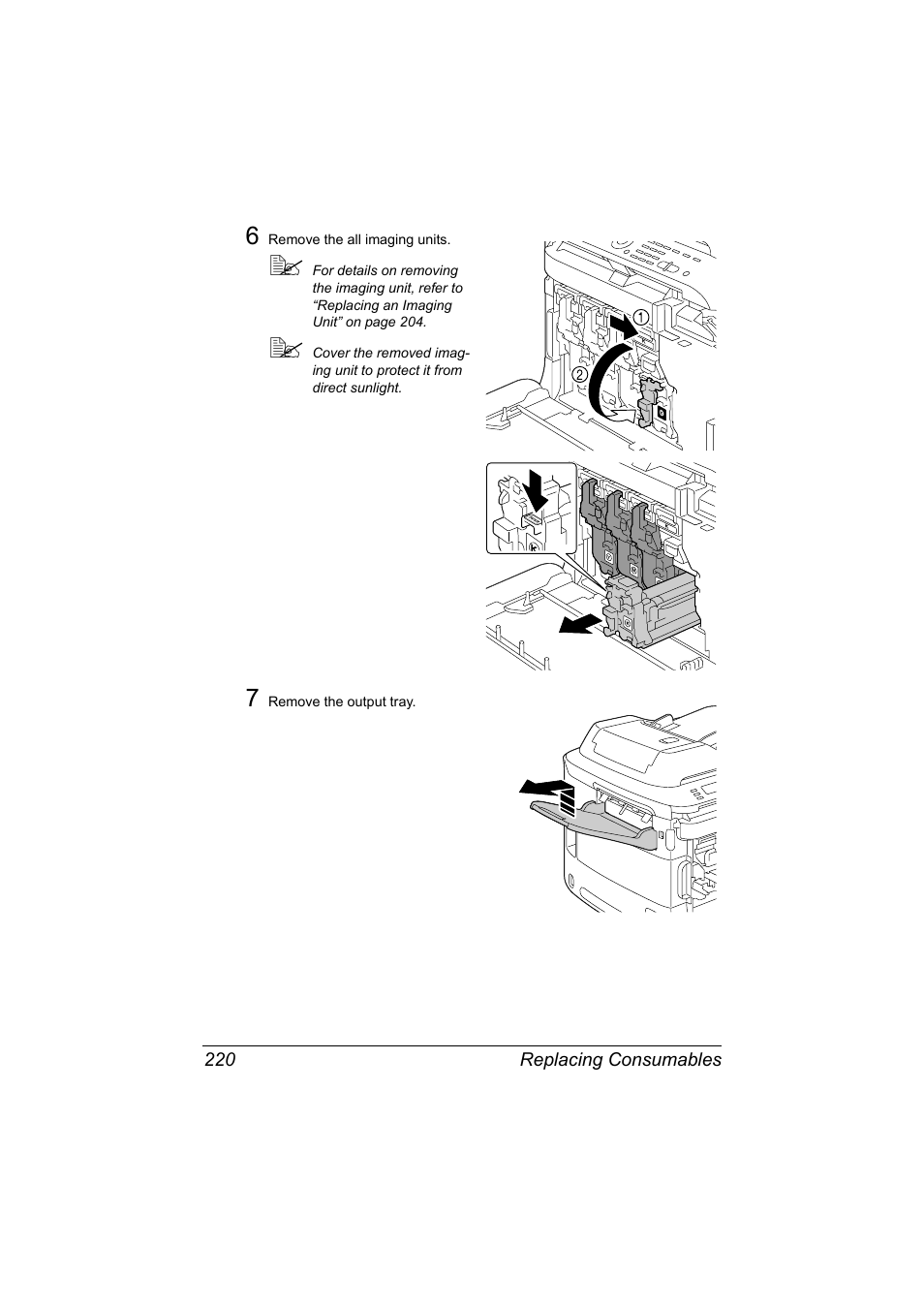 Replacing consumables 220 | Konica Minolta bizhub C20X User Manual | Page 234 / 346