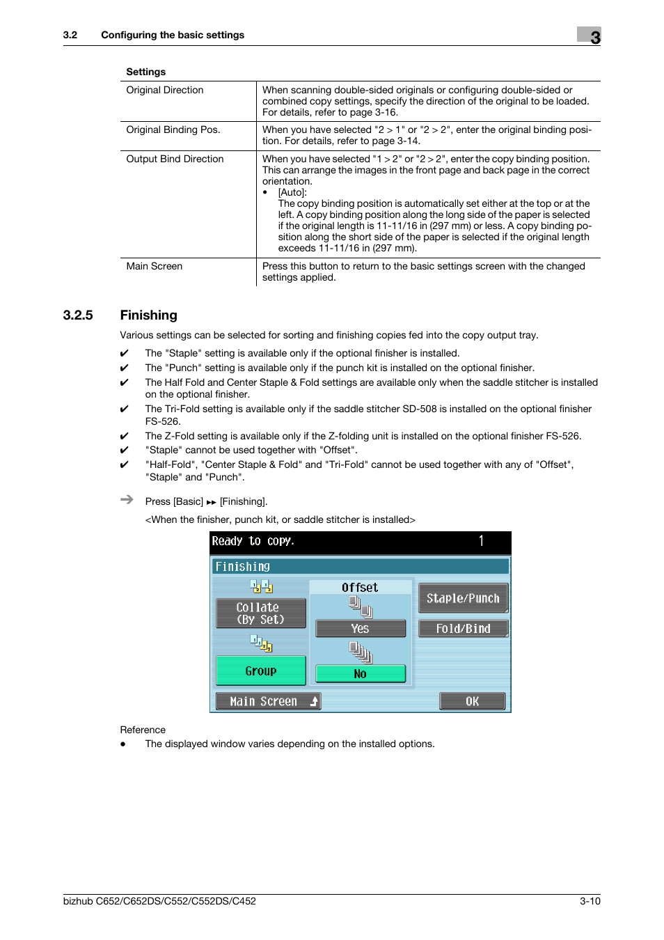 5 finishing, Finishing -10, P. 3-10 | Konica Minolta BIZHUB C652DS User Manual | Page 31 / 64