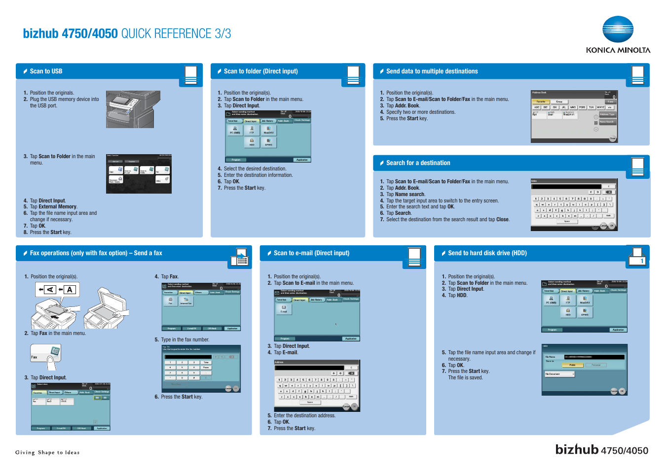 Konica Minolta bizhub 4050 User Manual | Page 3 / 3
