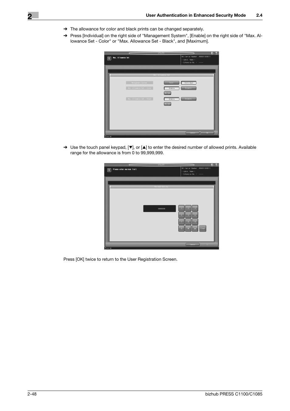 Konica Minolta bizhub PRESS C1100 User Manual | Page 58 / 72