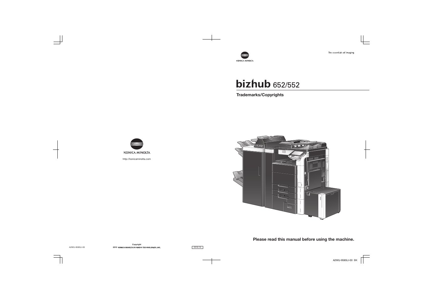 Konica Minolta bizhub 552 User Manual | 13 pages